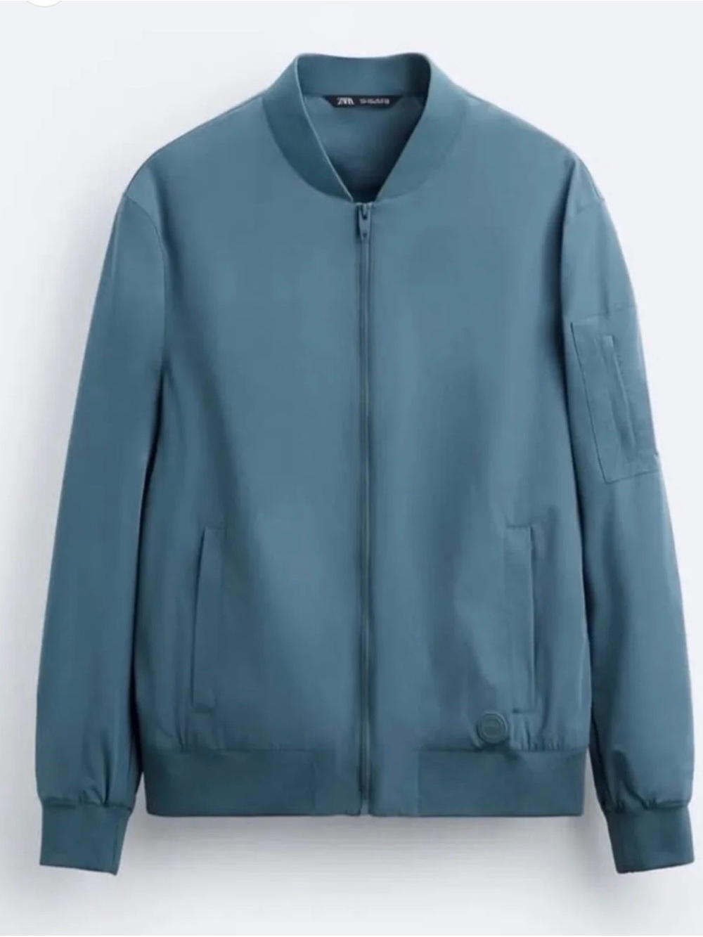 Zara Teal Blue Men's Bomber Jacket